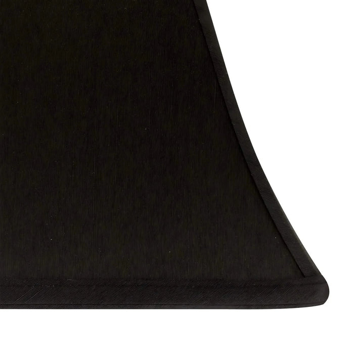 Rectangle Bell Hardback Lampshade with Washer Fitter, Black Natural Fabric Lampshade with White Lining for Table Lamps, 5x8' Top x 10x16' Bottom x 11' Height Default -DTYStore