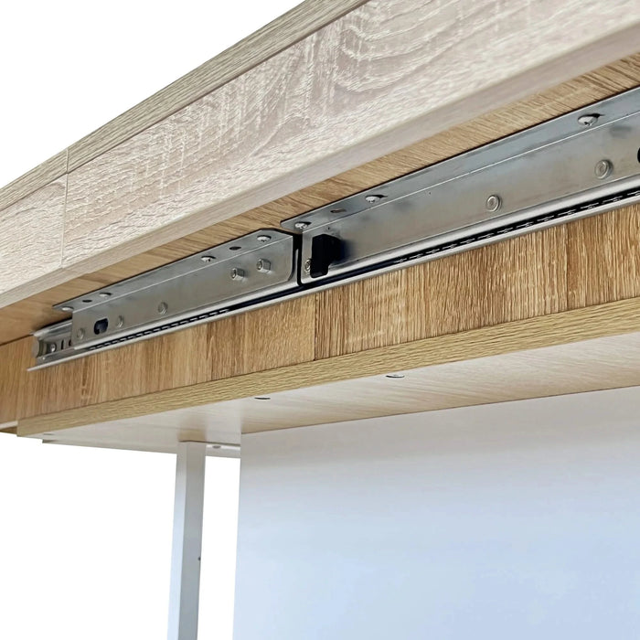 Rectangle extendable dining table for 6-10 people aged effect wood 160-200 cm Default -DTYStore