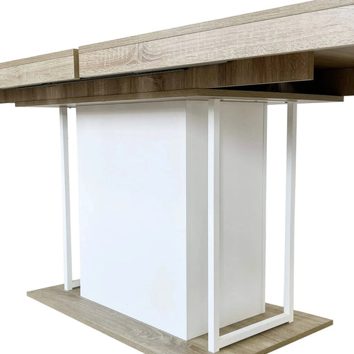 Rectangle extendable dining table for 6-10 people aged effect wood 160-200 cm Default -DTYStore