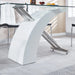 Rectangular Glass Top Dining Table, Modern Design Rectangular Room Table For Home (Black or White) Default -DTYStore