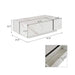 Rectangular Sliding Top Coffee Table with 2 Drawers and 2 Hidden Storage for Living Room 47.2' (White) Default -DTYStore