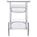Reia Chrome 3-Tier Serving Cart with Casters Default -DTYStore