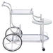 Reia Chrome 3-Tier Serving Cart with Casters Default -DTYStore