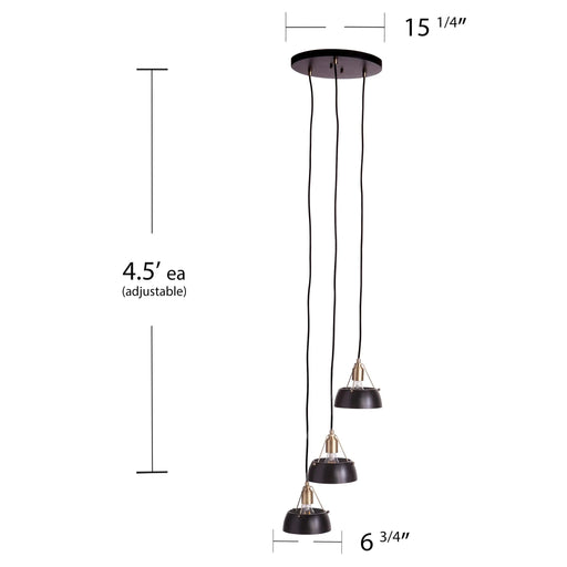 Renmarco Contemporary 3-Light Cluster Pendant Default -DTYStore