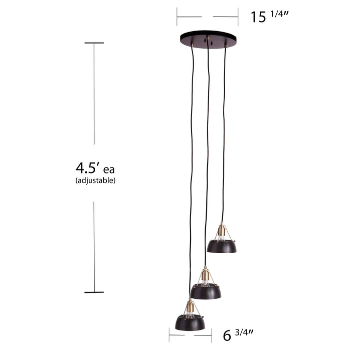 Renmarco Contemporary 3-Light Cluster Pendant Default -DTYStore