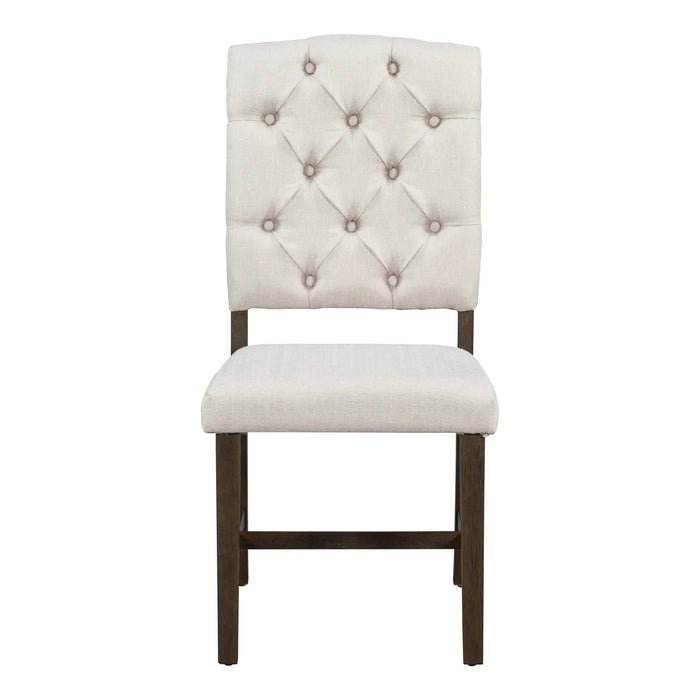 Retro Dining Set with Extendable Round Table and Upholstered Chairs, Walnut Finish, Solid Wood Construction Default -DTYStore