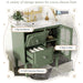 Retro Style 30'' Bathroom Vanity with Ceramic Sink Combo, Freestanding Single Vanity with 2 Drawers, Solid Wood Frame Bathroom Storage Cabinet, Green Default -DTYStore