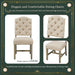 Retro Style Dining Chair Set with 4 Upholstered Chairs for Dining Room and Living Room (Natural Wood Wash) Default -DTYStore