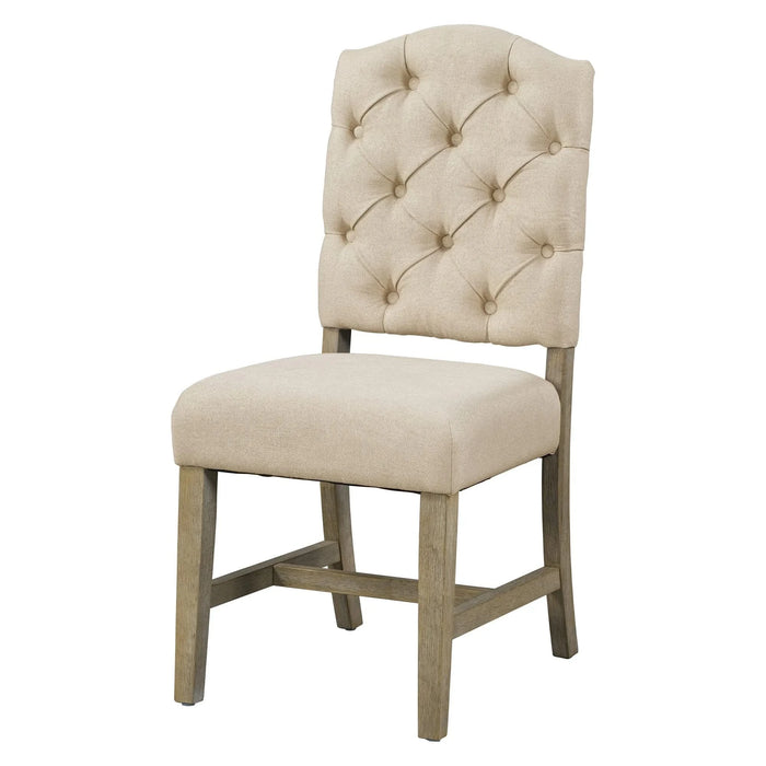 Retro Style Dining Chair Set with 4 Upholstered Chairs for Dining Room and Living Room (Natural Wood Wash) Default -DTYStore