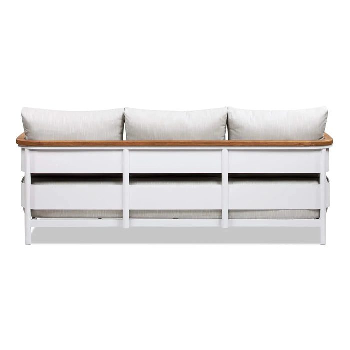 Rhodes 2pc Teak & Aluminum Outdoor Sofa and Coffee Table Set Default -DTYStore