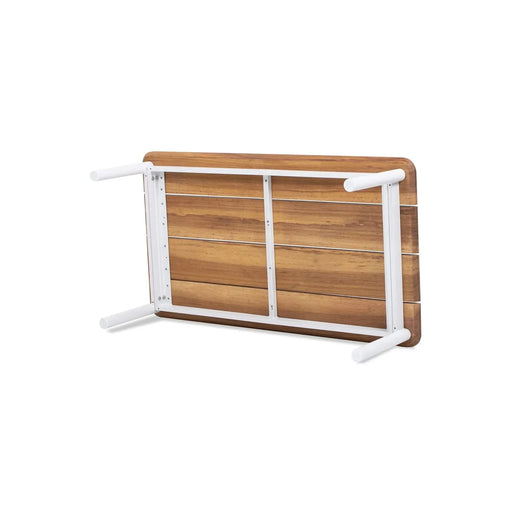 Rhodes 2pc Teak & Aluminum Outdoor Sofa and Coffee Table Set Default -DTYStore