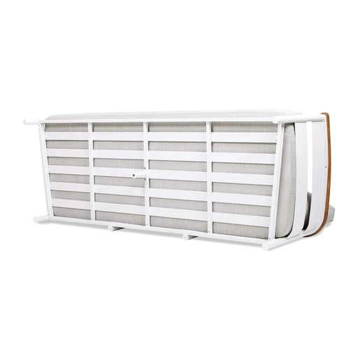 Rhodes 2pc Teak & Aluminum Outdoor Sofa and Coffee Table Set Default -DTYStore