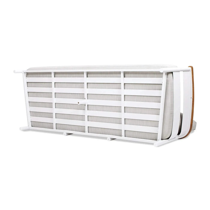 Rhodes 2pc Teak & Aluminum Outdoor Sofa and Coffee Table Set Default -DTYStore