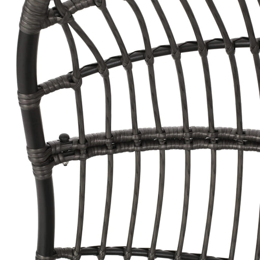 Richards Outdoor/Indoor Wicker Hanging Chair,Grey Default -DTYStore