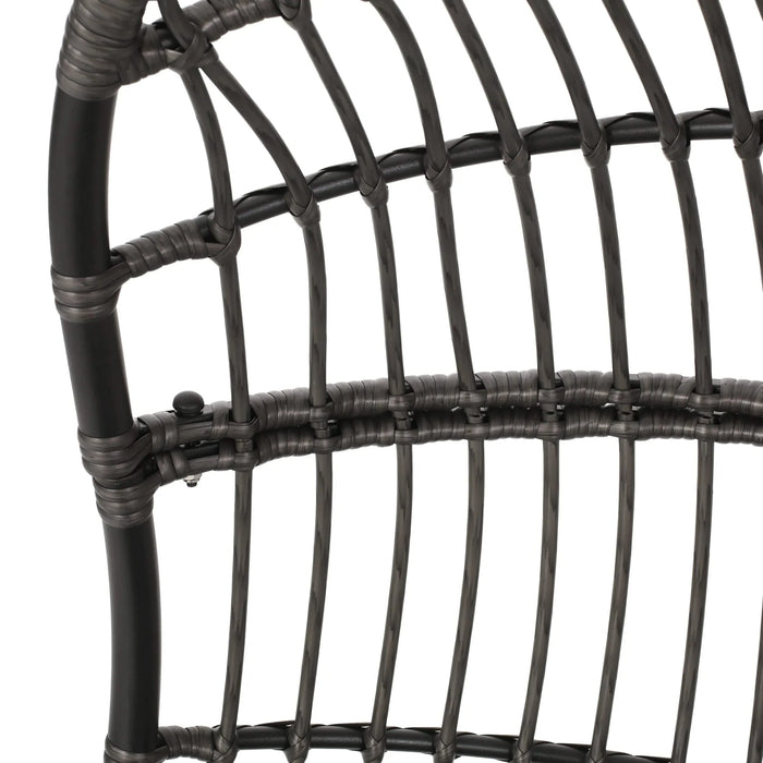 Richards Outdoor/Indoor Wicker Hanging Chair,Grey Default -DTYStore
