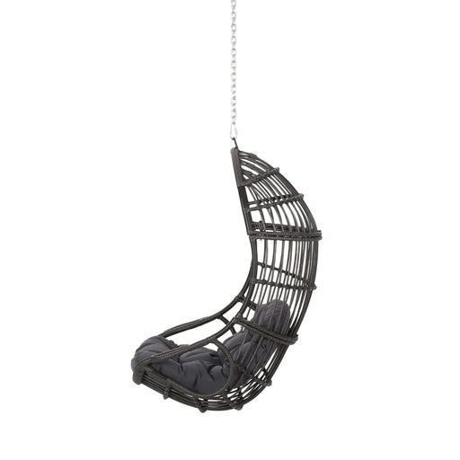 Richards Outdoor/Indoor Wicker Hanging Chair,Grey Default -DTYStore