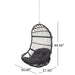 Richards Outdoor/Indoor Wicker Hanging Chair,Grey Default -DTYStore
