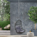 Richards Outdoor/Indoor Wicker Hanging Chair,Grey Default -DTYStore
