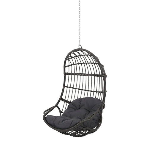 Richards Outdoor/Indoor Wicker Hanging Chair,Grey Default -DTYStore