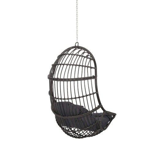 Richards Outdoor/Indoor Wicker Hanging Chair,Grey Default -DTYStore