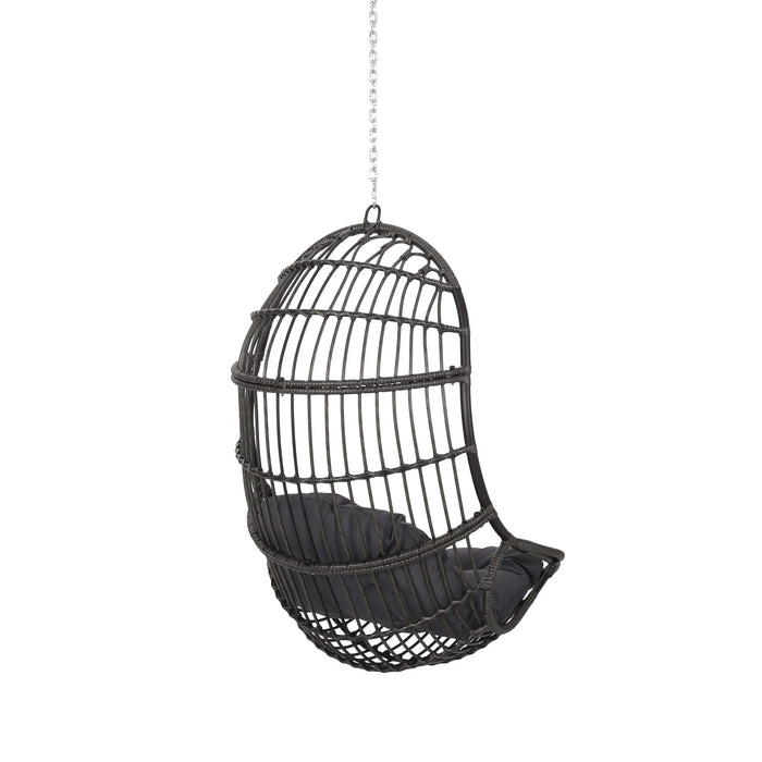 Richards Outdoor/Indoor Wicker Hanging Chair,Grey Default -DTYStore