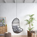Richards Outdoor/Indoor Wicker Hanging Chair,Grey Default -DTYStore