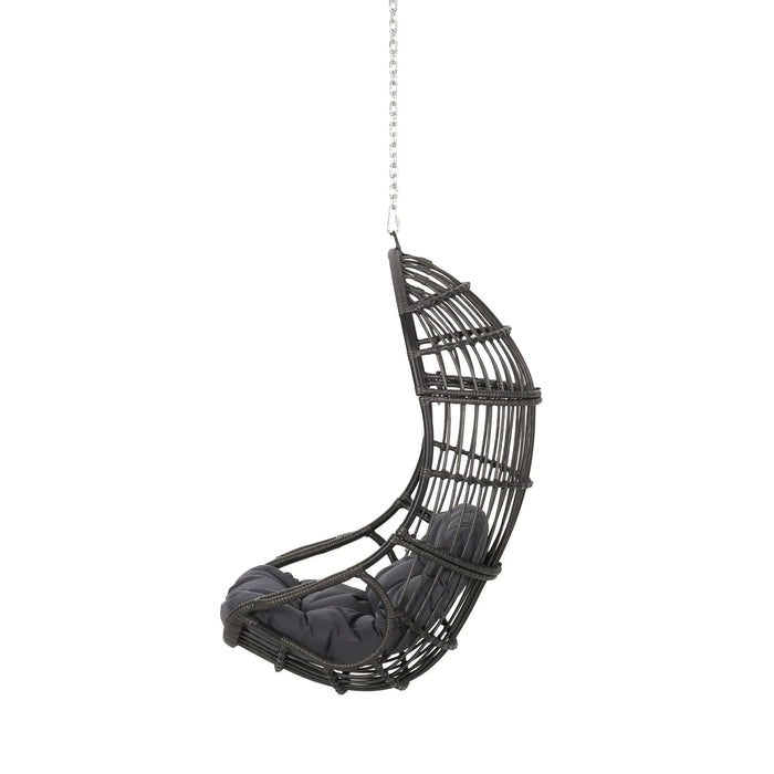 Richards Outdoor/Indoor Wicker Hanging Chair,Grey - DTY Store