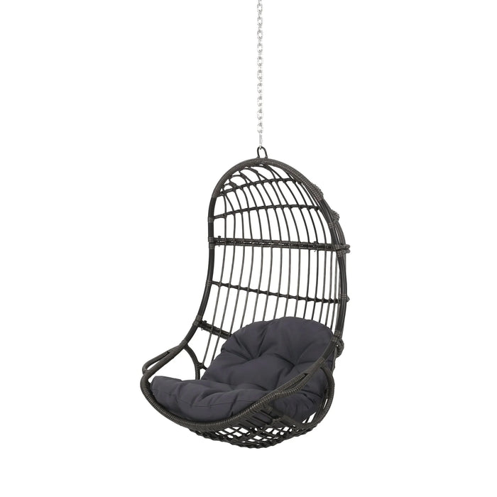 Richards Outdoor/Indoor Wicker Hanging Chair,Grey - DTY Store