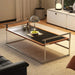 Rio coffee table Bauhaus living room small apartment tea table designer retro solid wood stainless steel tea table coffee table Default -DTYStore