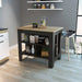 Rockaway 3-Shelf Kitchen Island Black Wengue and Light Oak Default -DTYStore