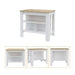 Rockaway 3-Shelf Kitchen Island White and Light Oak Default -DTYStore