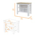 Rockaway 3-Shelf Kitchen Island White and Light Oak Default -DTYStore