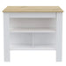 Rockaway 3-Shelf Kitchen Island White and Light Oak Default -DTYStore