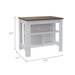 Rockaway 3-Shelf Kitchen Island White and Walnut Default -DTYStore
