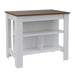 Rockaway 3-Shelf Kitchen Island White and Walnut Default -DTYStore