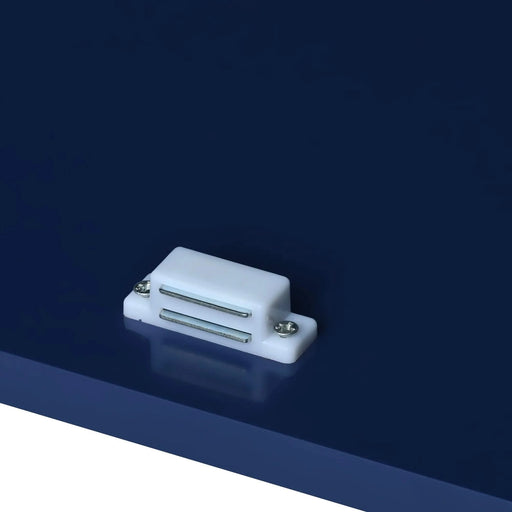 Rolling Mobile Kitchen Island with Drop Leaf - Solid Wood Top, Locking Wheels & Storage Cabinet 52.7 Inch Width(Dark blue) Default -DTYStore