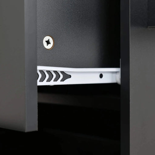 Rolling Mobile Kitchen Island with Solid Wood Top and Locking Wheels,52.7 Inch Width,Storage Cabinet and Drop Leaf Breakfast Bar,Spice Rack, Towel Rack & Drawer (Black) Default -DTYStore