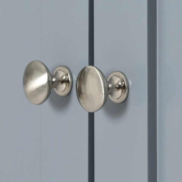 Rolling Mobile Kitchen Island with Solid Wood Top and Locking Wheels,52.7 Inch Width,Storage Cabinet and Drop Leaf Breakfast Bar,Spice Rack, Towel Rack & Drawer (Grey Blue) Default -DTYStore