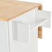 Rolling Mobile Kitchen Island with Solid Wood Top and Locking Wheels,52.7 Inch Width,Storage Cabinet and Drop Leaf Breakfast Bar,Spice Rack, Towel Rack & Drawer (White) Default -DTYStore
