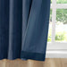 Room Darkening Metallic Printed Poly Velvet Rod Pocket/Back Tab Window Panel Pair Navy 37x84' Default -DTYStore