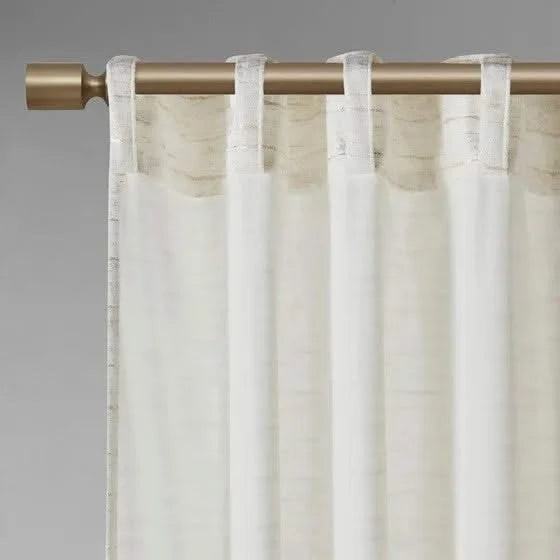 Room Darkening Metallic Printed Poly Velvet Rod Pocket/Back Tab Window Panel Pair White/Gold 37x84' Default -DTYStore