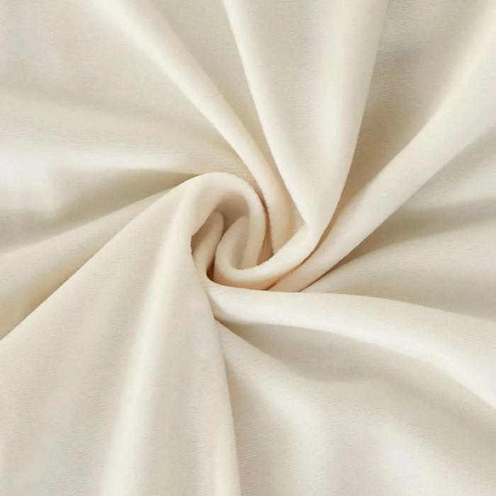 Room Darkening Metallic Printed Poly Velvet Rod Pocket/Back Tab Window Panel Pair Ivory 37x95'- DTY Store