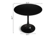Round Dining Table Small Black Kitchen Table 31.5' in Tulip Design Modern Pedestal Table for Small Space Dining Room 2 to 4 Person Default -DTYStore