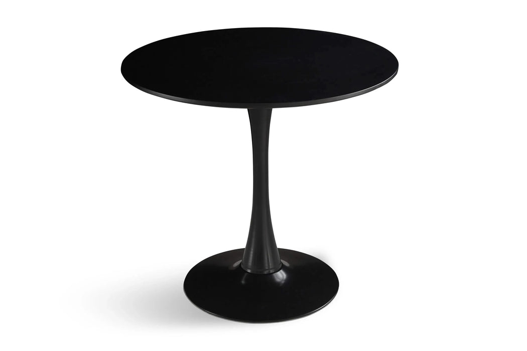 Round Dining Table Small Black Kitchen Table 31.5' in Tulip Design Modern Pedestal Table for Small Space Dining Room 2 to 4 Person Default -DTYStore