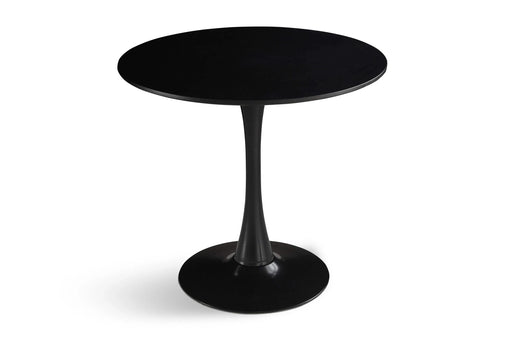 Round Dining Table Small Black Kitchen Table 31.5' in Tulip Design Modern Pedestal Table for Small Space Dining Room 2 to 4 Person Default -DTYStore