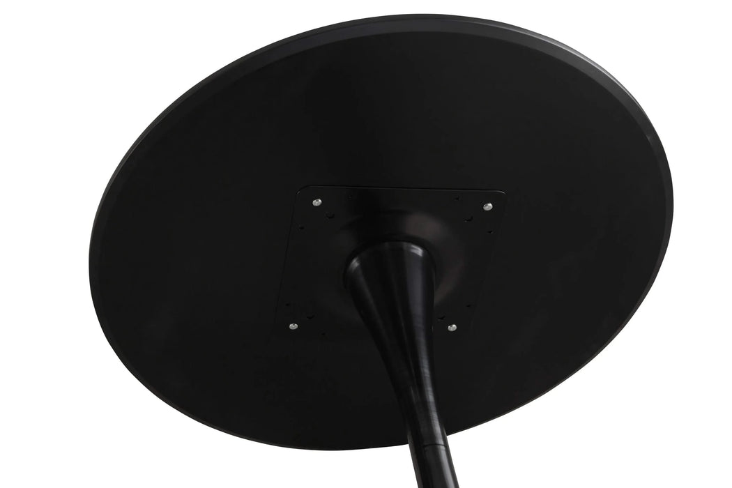 Round Dining Table Small Black Kitchen Table 31.5' in Tulip Design Modern Pedestal Table for Small Space Dining Room 2 to 4 Person Default -DTYStore