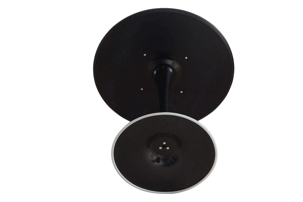 Round Dining Table Small Black Kitchen Table 31.5' in Tulip Design Modern Pedestal Table for Small Space Dining Room 2 to 4 Person Default -DTYStore