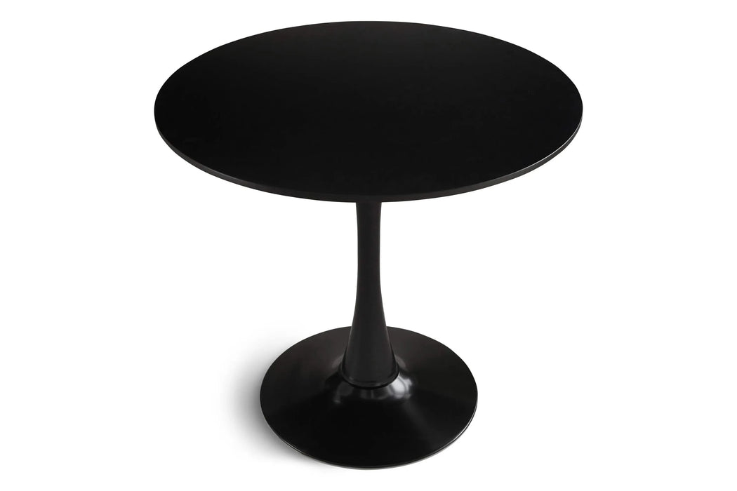 Round Dining Table Small Black Kitchen Table 31.5' in Tulip Design Modern Pedestal Table for Small Space Dining Room 2 to 4 Person Default -DTYStore