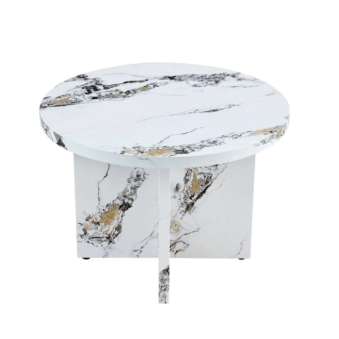 Round Dining Table for 4-6, 42 Inch Modern Kitchen Table Small Dinner Table MDF Kitchen Dinning Table for Cafe Restaurant Wine Bar Home Office Conference (Only Table) Default -DTYStore