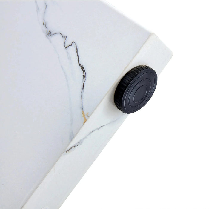 Round Dining Table for 4-6, 42 Inch Modern Kitchen Table Small Dinner Table MDF Kitchen Dinning Table for Cafe Restaurant Wine Bar Home Office Conference (Only Table) Default -DTYStore